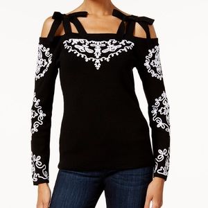INC Cold-Shoulder sweater, created for Macy’s.